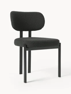 Sedia imbottita in bouclé Adrien