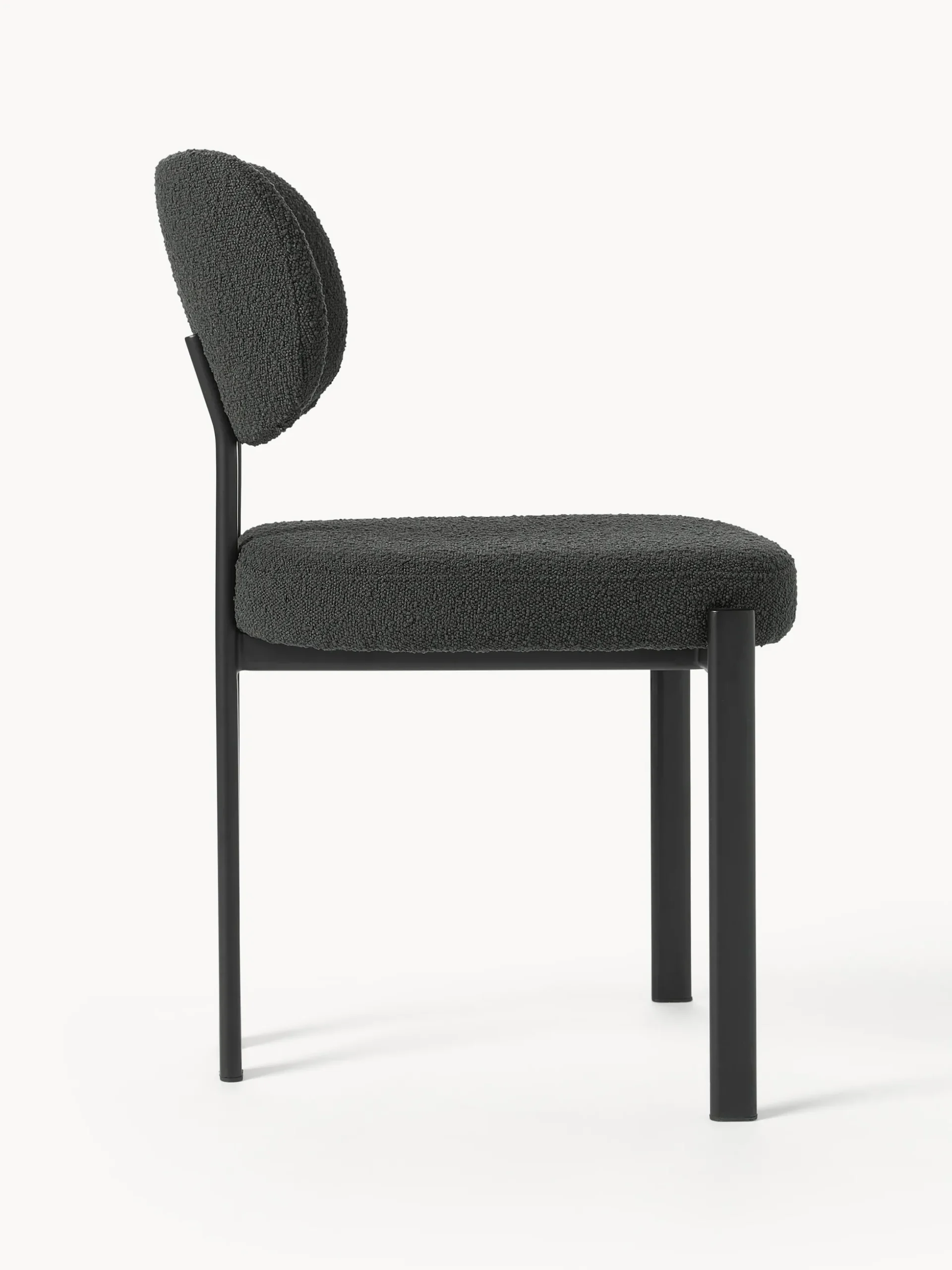 Sedia imbottita in bouclé Adrien