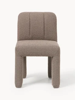 Sedia imbottita in bouclé Lukas