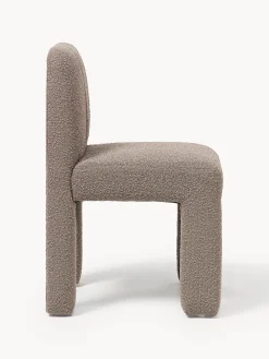 Sedia imbottita in bouclé Lukas