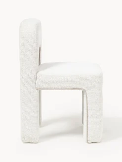 Sedia imbottita in bouclé Ana