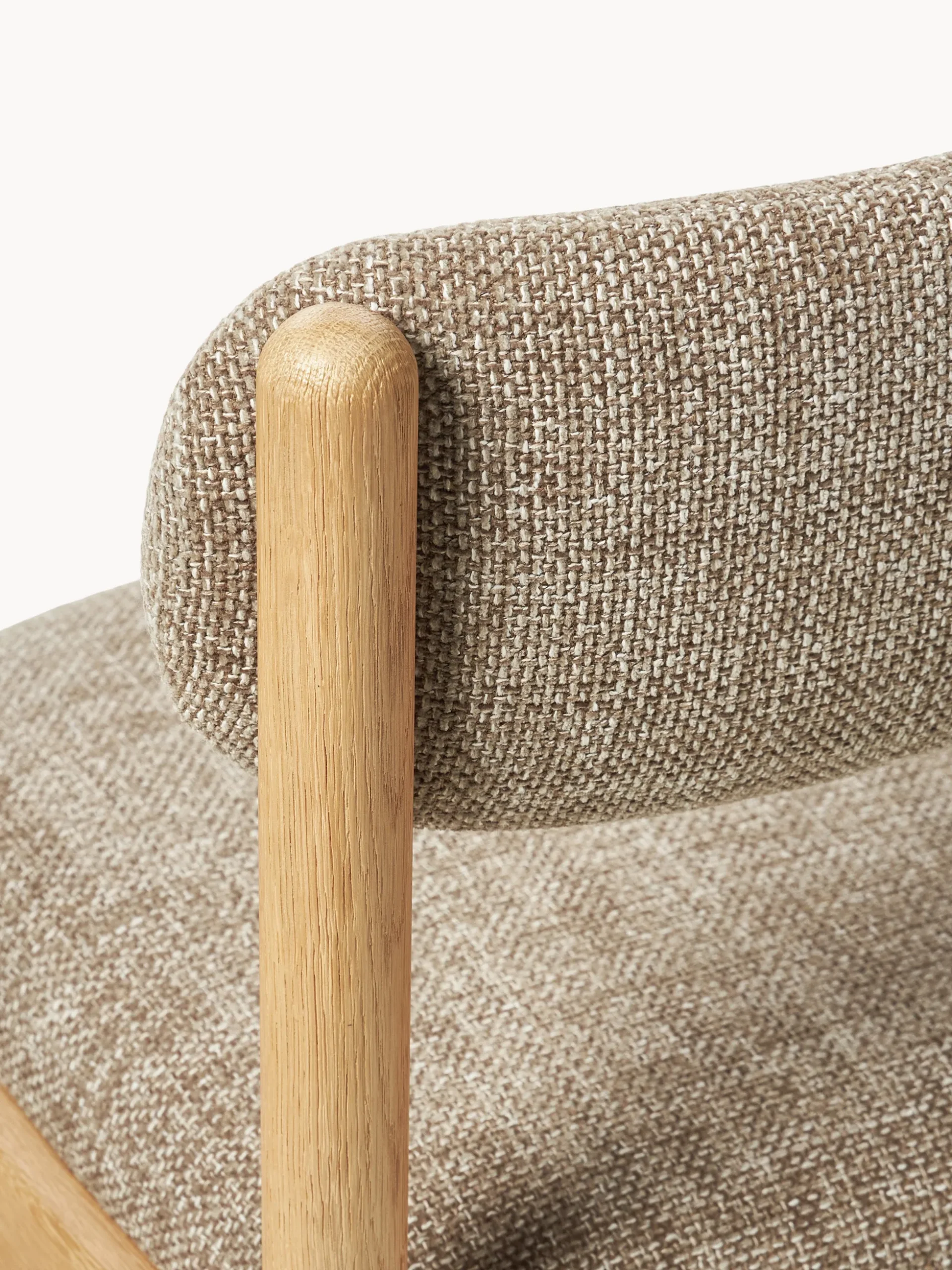Sedia imbottita in legno di quercia Imara