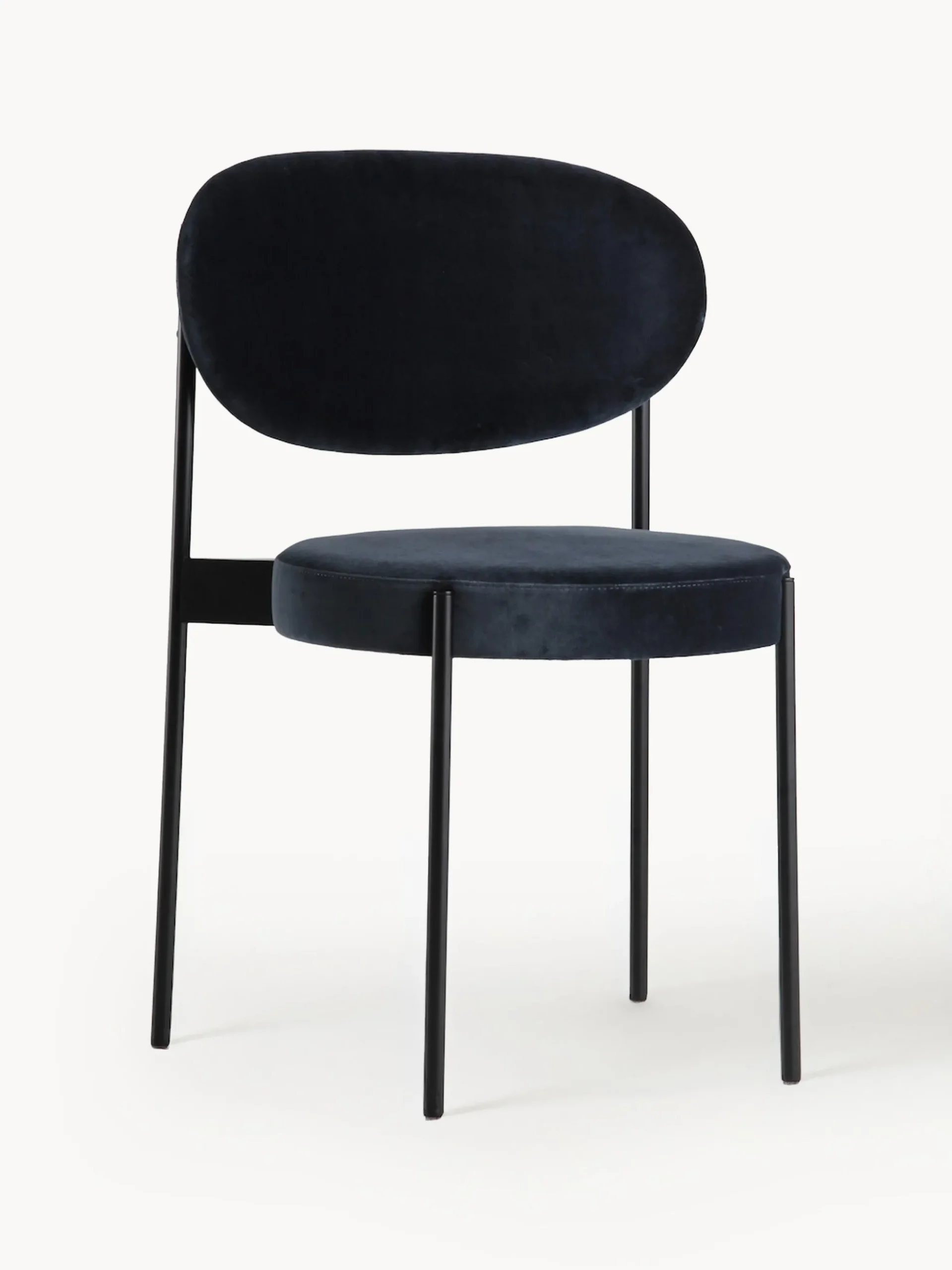 Sedia imbottita in velluto Series 430, design Verner Panton