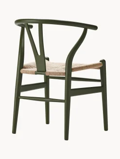Sedia in legno con seduta intrecciata CH24 Wishbone Chair