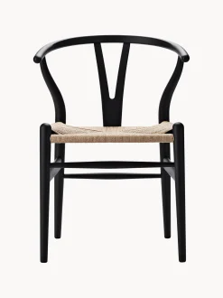Sedia in legno con seduta intrecciata CH24 Wishbone Chair
