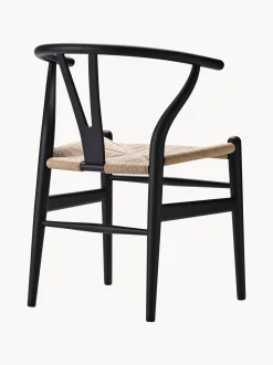 Sedia in legno con seduta intrecciata CH24 Wishbone Chair