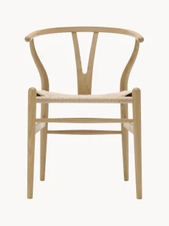 Sedia in legno con seduta intrecciata CH24 Wishbone Chair