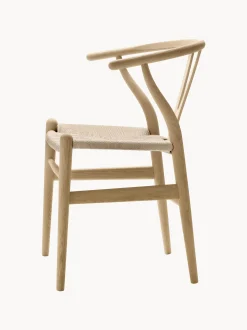 Sedia in legno con seduta intrecciata CH24 Wishbone Chair