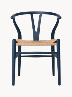 Sedia in legno con seduta intrecciata CH24 Wishbone Chair