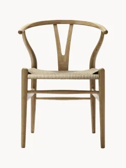 Sedia in legno con seduta intrecciata CH24 Wishbone Chair