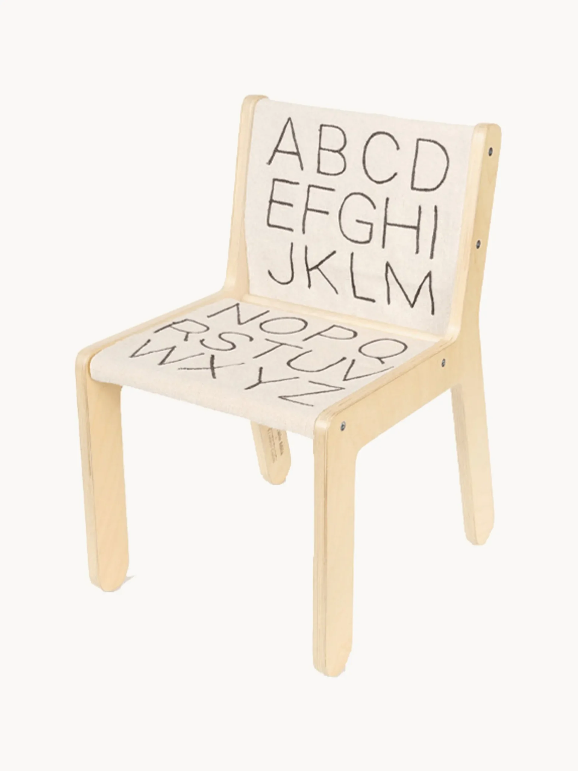 Sedia per bambini in legno ABC