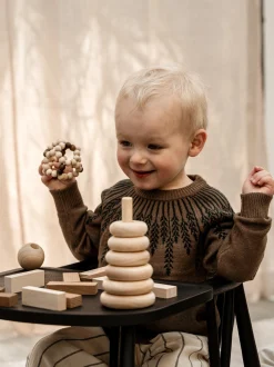Sedia per bambini in legno di quercia fatta a mano Smilla