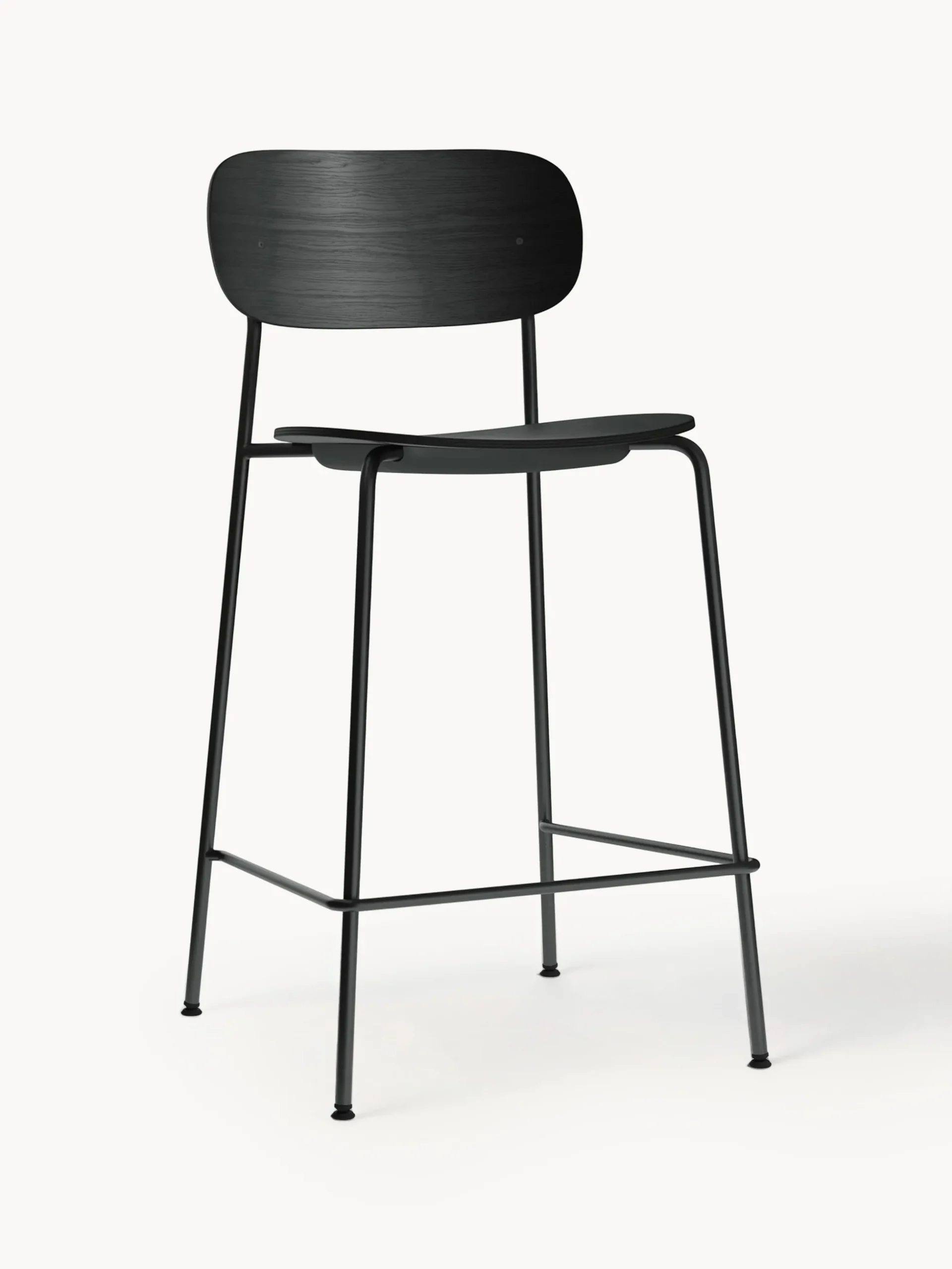 Sedia alta in metallo e legno Co