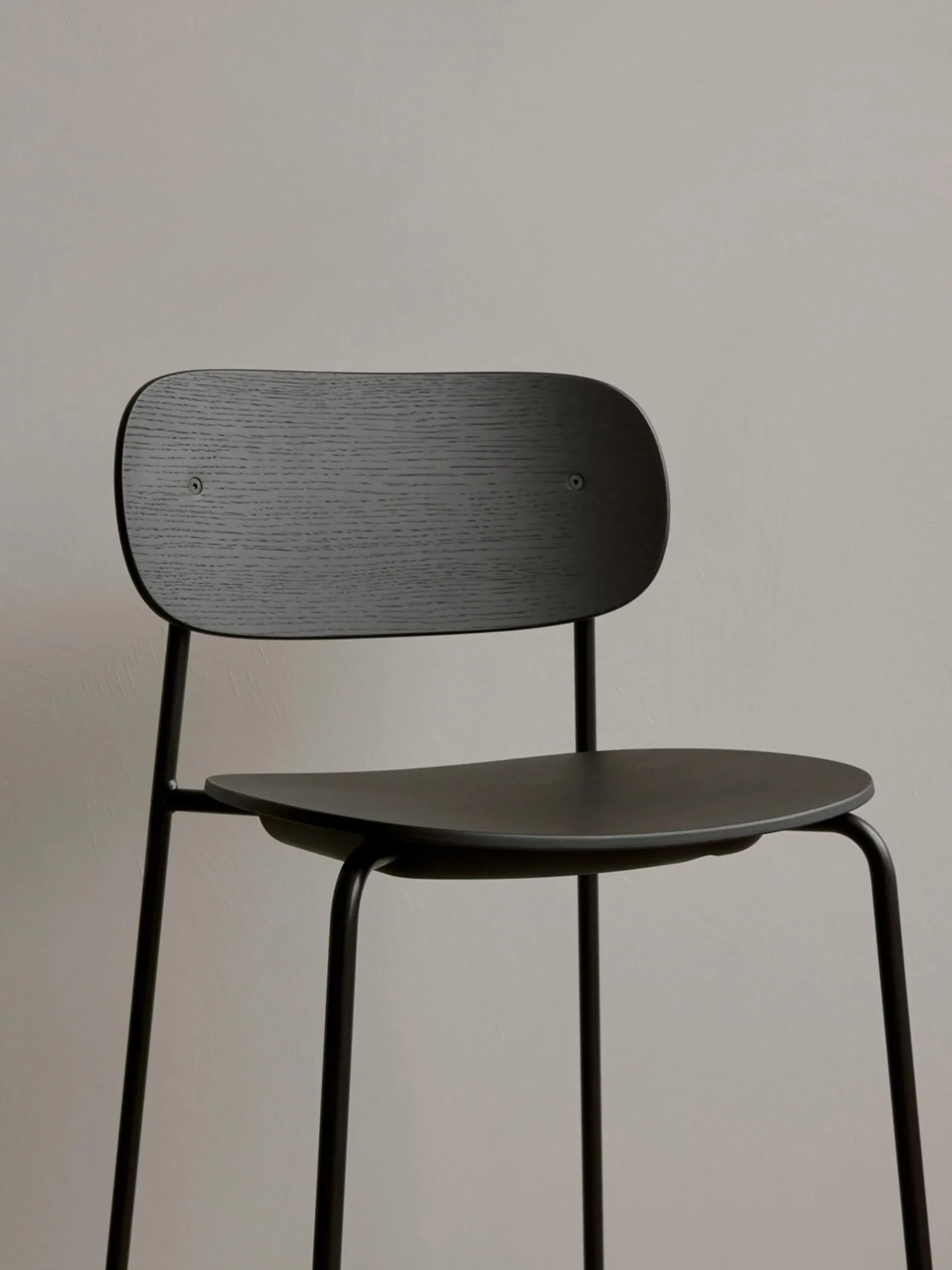Sedia alta in metallo e legno Co