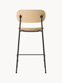 Sedia alta in metallo e legno Co