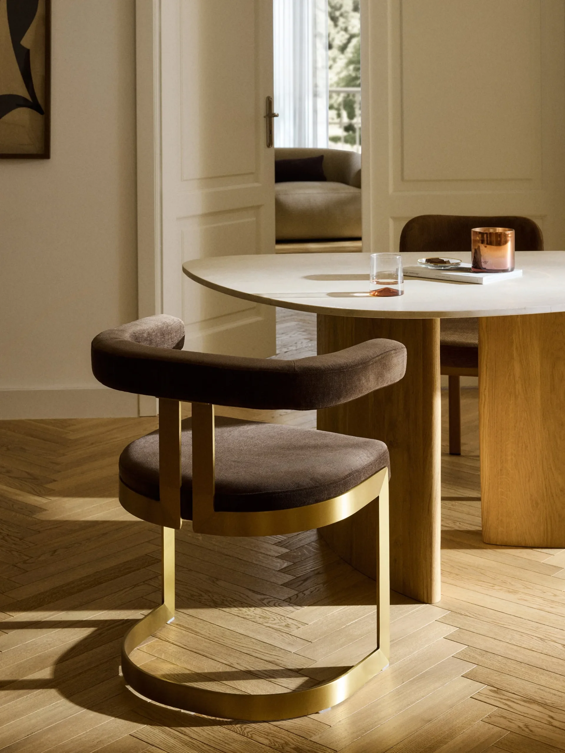 Sedia cantilever imbottita Gianni
