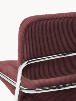 Sedia cantilever in velluto a coste Don