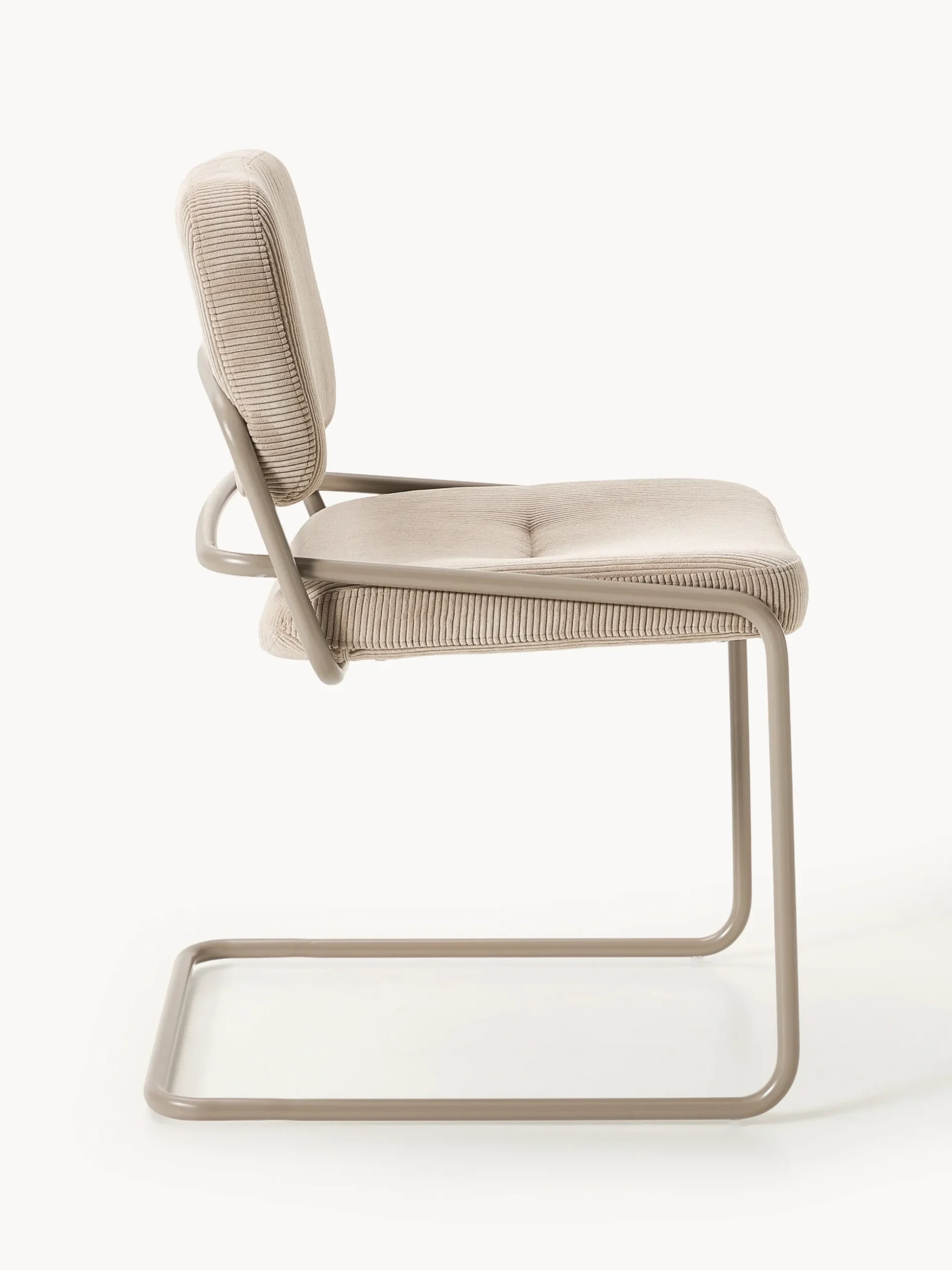 Sedia cantilever in velluto a coste Don