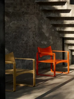 Sedia con braccioli da pranzo Series 270 F, Design Verner Panton