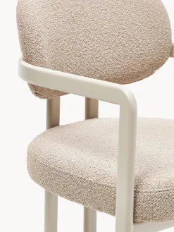 Sedia con braccioli in bouclé Adrien