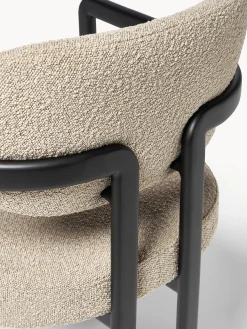Sedia con braccioli in bouclé Adrien