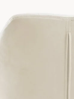 Sedia con braccioli in velluto e gambe in metallo Emilia