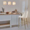 Sedia da bar in velluto Ava