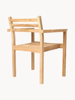 Sedia da giardino impilabile in legno di teak AH502