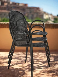 Sedia da giardino impilabile con braccioli Ronda