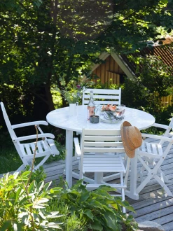 Sedia da giardino pieghevole in legno di mogano con braccioli York