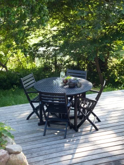 Sedia da giardino pieghevole in legno di mogano con braccioli York