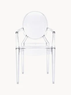 Sedia da pranzo di design con braccioli Louis Ghost