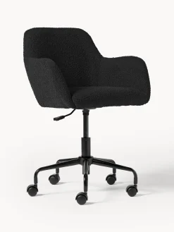 Sedia da scrivania in bouclé Lucie