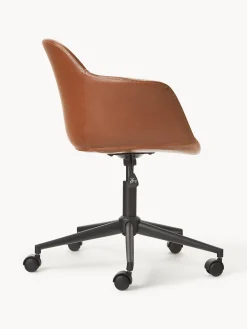 Sedia da scrivania in similpelle con seduta stretta Fiji