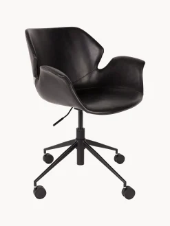 Sedia da scrivania in similpelle Nikki, regolabile in altezza
