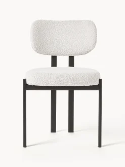 Sedia imbottita in bouclé Adrien
