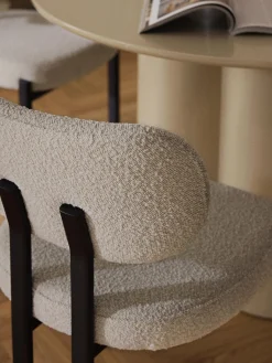 Sedia imbottita in bouclé Adrien