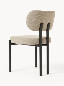 Sedia imbottita in bouclé Adrien