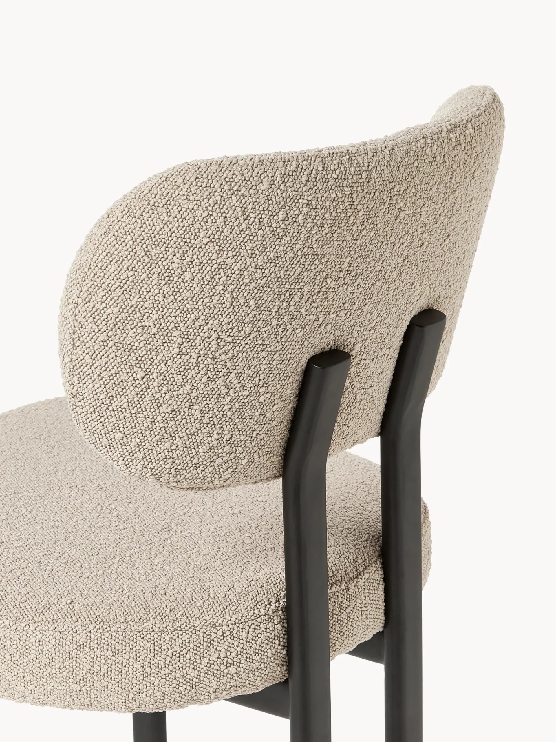 Sedia imbottita in bouclé Adrien