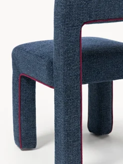 Sedia imbottita in bouclé Ana