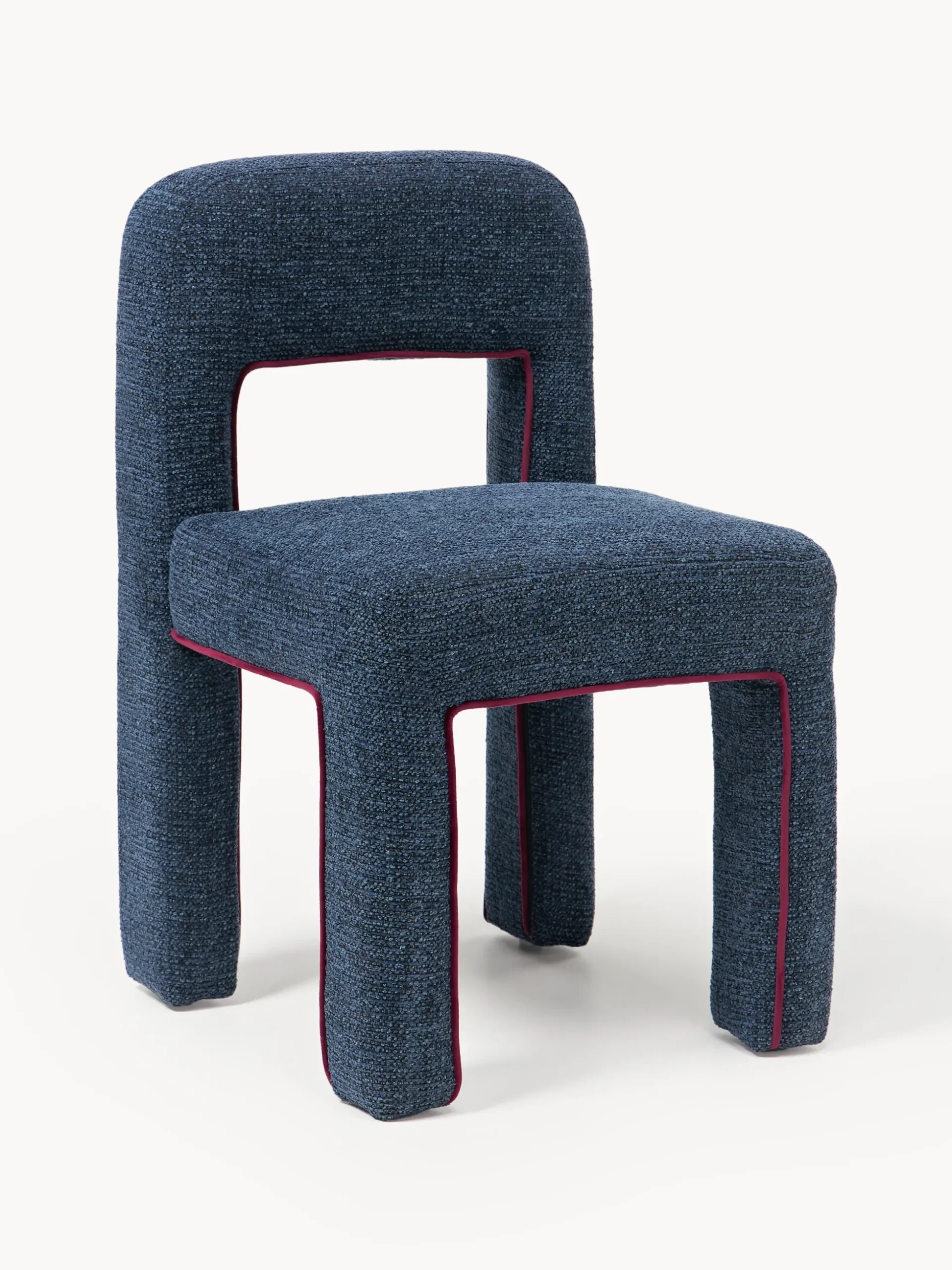 Sedia imbottita in bouclé Ana