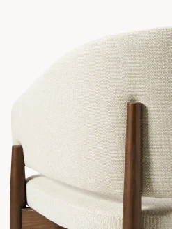 Sedia imbottita in legno di frassino con braccioli Nemo