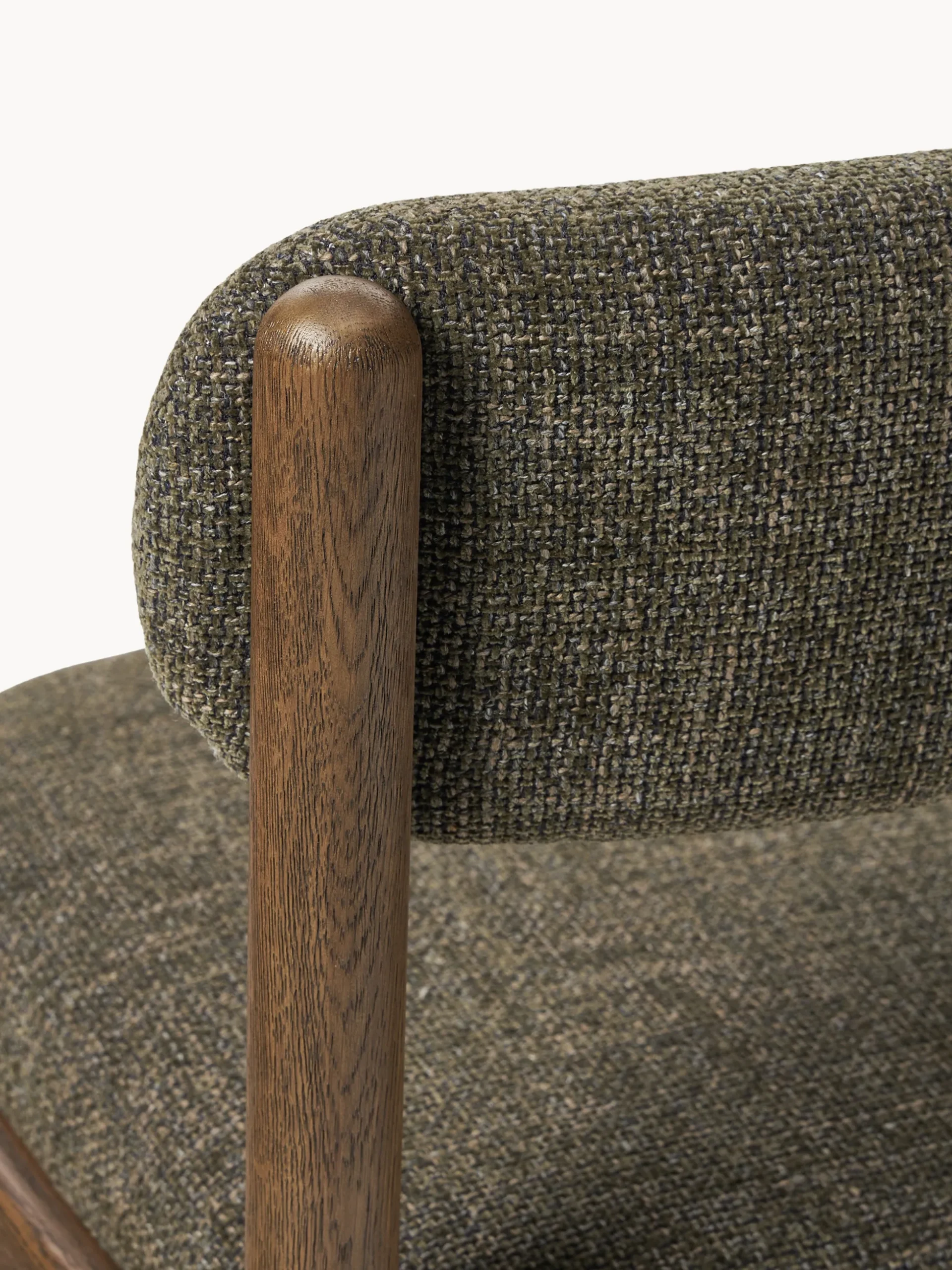 Sedia imbottita in legno di quercia Imara