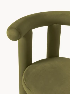 Sedia imbottita in velluto Calan