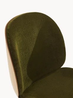 Sedia imbottita in velluto con scocca Beetle