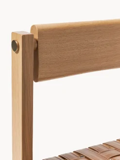 Sedia in legno con seduta in pelle Liza