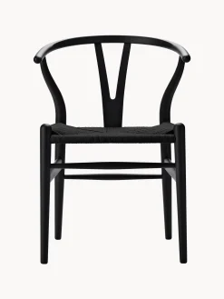 Sedia in legno con seduta intrecciata CH24 Wishbone Chair