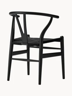 Sedia in legno con seduta intrecciata CH24 Wishbone Chair