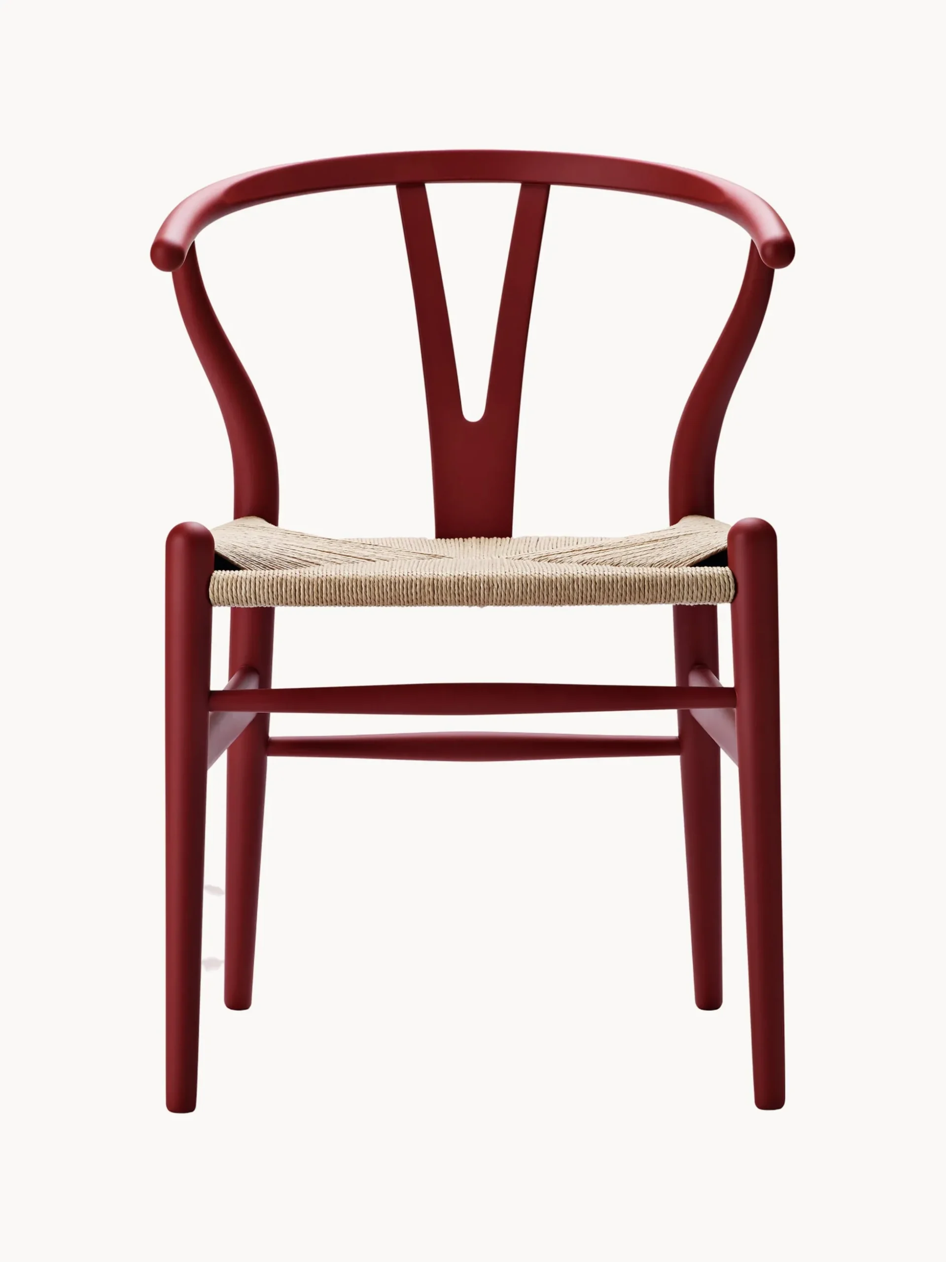 Sedia in legno con seduta intrecciata CH24 Wishbone