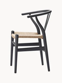 Sedia in legno con seduta intrecciata CH24 Wishbone Chair